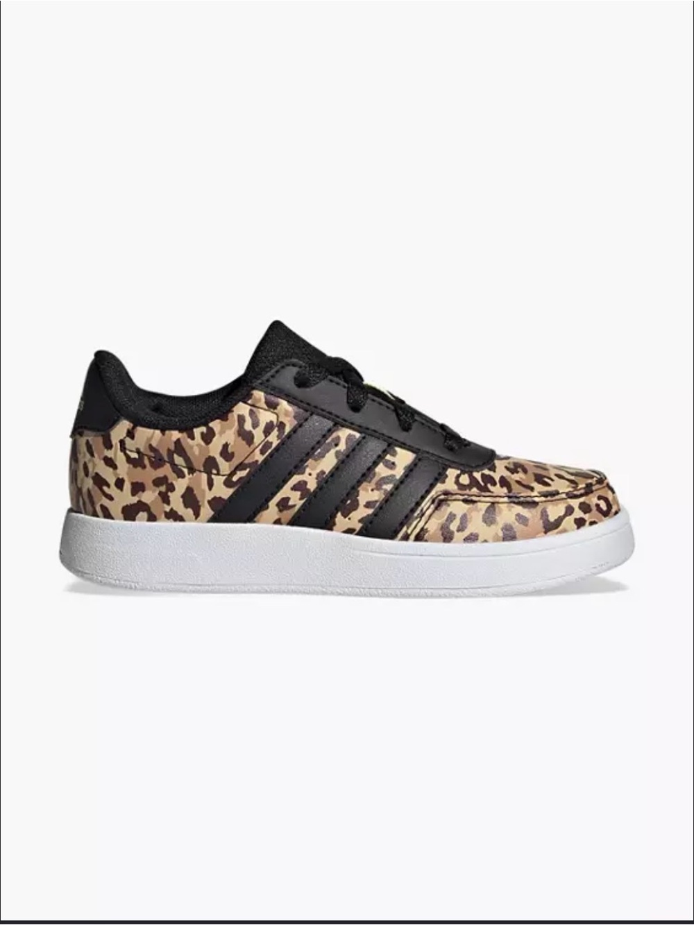 adidas woman’s Leopard Print Sneaker - Black, Tan